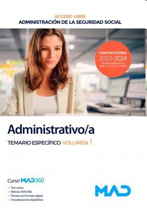 Administrativo/a Seguridad Social (Temario específico 1) de la Administración General del Estado (acceso libre)