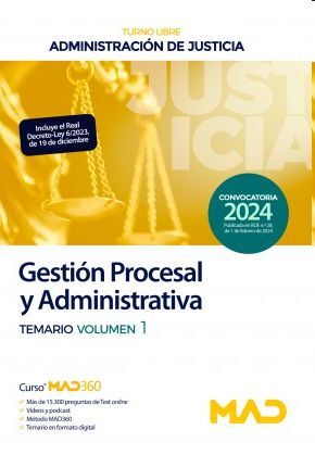 Gestión Procesal y Administrativa (T1) de la Administración de Justicia (Turno libre)