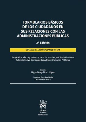 Formularios básicos de los ciudadanos en sus relaciones con las Administraciones Públicas