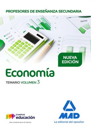Profesores de Enseñanza Secundaria Economía. Temario volumen 3