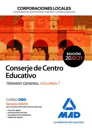 CONSERJE DE CENTRO EDUCATIVO DE CORPORACIONES LOCALES.