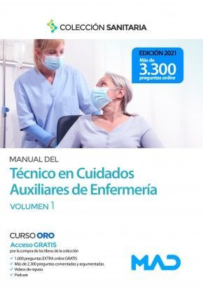 Temas Resumidos y Test Técnico en Cuidados Auxiliares de Enfermería VOLUMEN 1 ESPECÍFICO. 