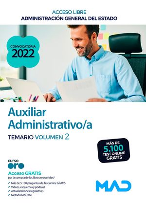 Auxiliar Administrativo/a (T2) de la Administración General del Estado (acceso libre)