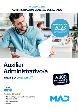 Auxiliar Administrativo/a (T2) (acceso libre)