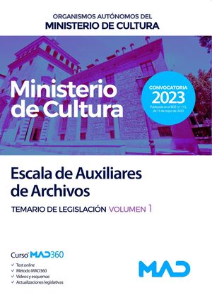 Escala de Auxiliares de Archivos de Organismos Autónomos del Ministerio de Cultura. Volumen 1 de...