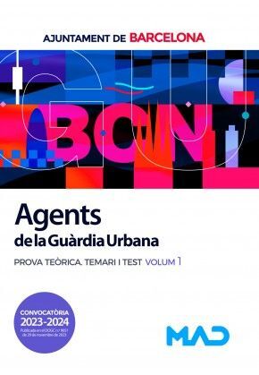 Agents de la Guàrdia Urbana (Prova teòrica. Temari i test - v.1) de l'Ajuntament de Barcelona