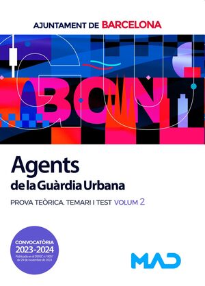 Agents de la Guàrdia Urbana (Prova teòrica. Temari i test - v.2) de l'Ajuntament de Barcelona