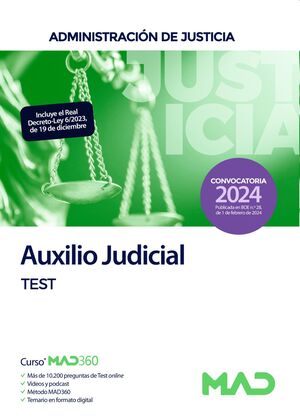 Cuerpo de Auxilio Judicial (Test) de la Administración de Justicia