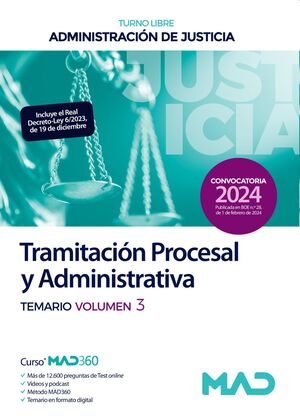 Tramitación Procesal y Administrativa (T3) de la Administración de Justicia (Turno libre)