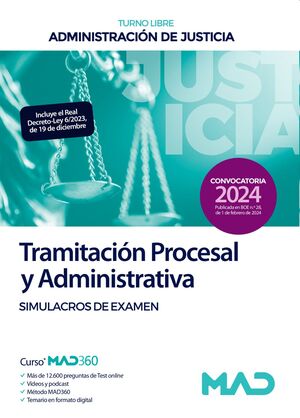 Tramitación Procesal y Administrativa (Simulacros) de la Administración de Justicia (Turno libre)