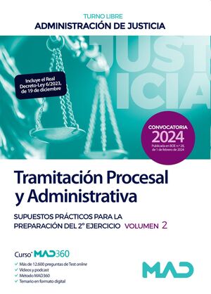 Tramitación Procesal y Administrativa (Supuestos 2) de la Administración de Justicia (Turno libre)