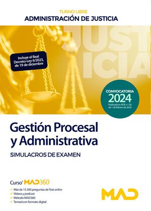 Gestión Procesal y Administrativa (Simulacros) de la Administración de Justicia (Turno libre)