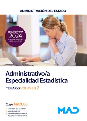 Administrativo/a Especialidad Estadística (T2) de la Administración General del Estado