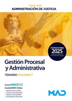 Cuerpo de Gestión Procesal (T1) y Administrativa (turno libre)