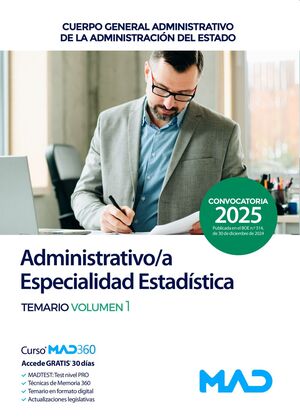 Administrativo/a Especialidad Estadística (T1) de la Administración General del Estado