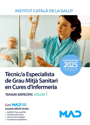 Tècnic/a Especialista (T1) de Grau Mitjà Sanitari en Cures d'Infermeria (TCAI)