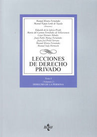 LECCIONES DE DERECHO PRIVADO. TOMO I. VOLUMEN 2. DERECHO DE LA PERSONA
