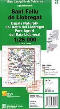 MAPA TOPOGRÀFIC DE CATALUNYA. SANT FELIU DE LLOBREGAT (ESPAIS NATURALS DEL DELTA DEL LLOBREGAT -  PARC AGRARI DEL BAIX LLOBREGAT)