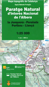MAPA TOPOGRÀFIC DE CATALUNYA. PARATGE NATURAL D'INTERÈS NACIONAL DE L'ALBERA  (LA JONQUERA - PERALADA, PORTBOU - LLANÇÀ)