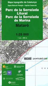 MAPA TOPOGRÀFIC DE CATALUNYA.  MATARÓ (PARC DE LA SERRALADA LITORAL - PARC DE LA SERRALADA DE...