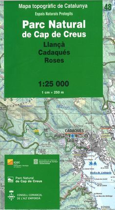 MAPA TOPOGRÀFIC DE CATALUNYA 1:25 000. PARC NATURAL DE CAP DE CREUS
