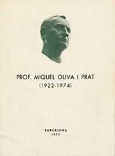 BREU BIOGRAFIA DEL PROFESSOR MIQUEL OLIVA I PRAT, 1922-1974