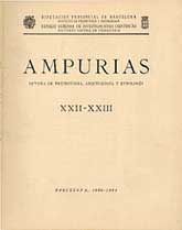 AMPURIAS: REVISTA DE ARQUEOLOGÍA, PREHISTORIA Y ETNOLOGÍA, NÚM. 22-23 (1960-1961)