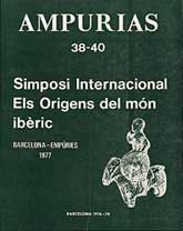 EMPÚRIES: REVISTA DE PREHISTÒRIA, ARQUEOLOGIA I ETNOLOGIA, NÚM. 38-40 (1976-1978)