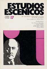ESTUDIOS ESCÉNICOS: CUADERNOS DE INVESTIGACIÓN TEATRAL, NÚM. 17 (JULIO, 1973)