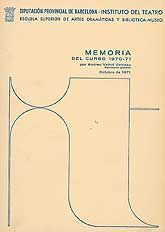 MEMORIA DEL CURSO, 1970-1971