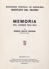 MEMORIA DEL CURSO, 1973-1974