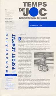 TEMPS DE JOC (DESEMBRE, 1993) MONOGRÀFIC: L'ESPORT ADAPTAT