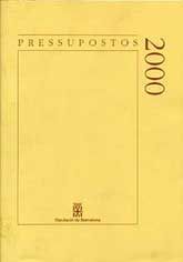PRESSUPOSTOS, 2000: DIPUTACIÓ DE BARCELONA