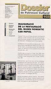 DOSSIER DE PATRIMONI CULTURAL, NÚM. 103 (JUNY, 1998)