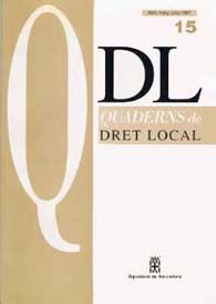QDL: QUADERNS DE DRET LOCAL, NÚM. 15 (ABRIL-JUNY, 1997)
