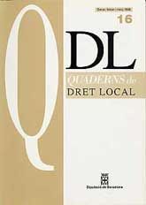 QDL: QUADERNS DE DRET LOCAL, NÚM. 16 (GENER-MARÇ, 1998)