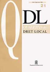 QDL: QUADERNS DE DRET LOCAL, NÚM. 21 (ABRIL-JUNY, 1999)