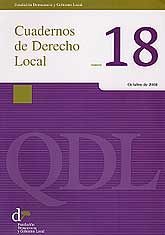CUADERNOS DE DERECHO LOCAL, NÚM. 18 (OCTUBRE, 2008)