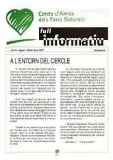 CERCLE D'AMICS DELS PARCS NATURALS: FULL INFORMATIU, NÚM. 8 (JULIOL-SETEMBRE, 1997)