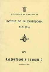 PALEONTOLOGIA I EVOLUCIÓ (DESEMBRE, 1980), NÚM. XV