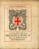 CATÀLECH DE LA BIBLIOTECA MUSICAL DE LA DIPUTACIÓ DE BARCELONA