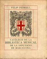 CATÀLECH DE LA BIBLIOTECA MUSICAL DE LA DIPUTACIÓ DE BARCELONA