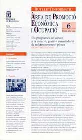 ÀREA DE PROMOCIÓ ECONÒMICA I OCUPACIÓ: BUTLLETÍ INFORMATIU, NÚM. 6 (JULIOL, 2000)