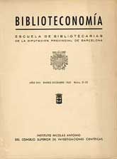 BIBLIOTECONOMÍA AÑO XVII, (ENERO- DICIEMBRE 1960), NÚM. 51-52