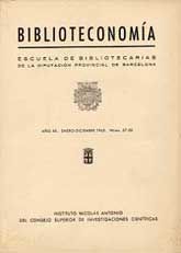 BIBLIOTECONOMÍA AÑO XX, (ENERO- DICIEMBRE 1963), NÚM. 57-58