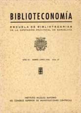 BIBLIOTECONOMÍA AÑO XV, (ENERO-JUNIO 1958), NÚM. 47