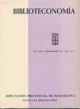 BIBLIOTECONOMÍA AÑO XXVIII, (ENERO-DICIEMBRE 1971), NÚM. 73-74