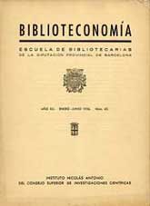 BIBLIOTECONOMÍA AÑO XIII, (ENERO-JUNIO 1956), NÚM. 43