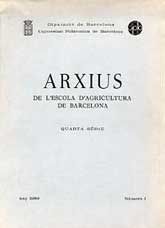 ARXIUS: DE L'ESCOLA D'AGRICULTURA DE BARCELONA (SÈRIE QUARTA), NÚM. 1