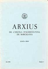 ARXIUS: DE L'ESCOLA D'AGRICULTURA DE BARCELONA (SÈRIE QUARTA), NÚM. 3